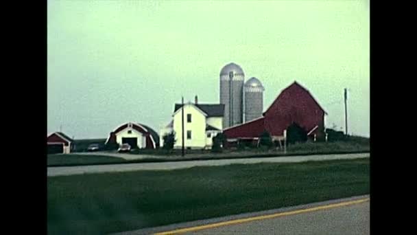 Minnesota State Highway in 1970s — Stock Video