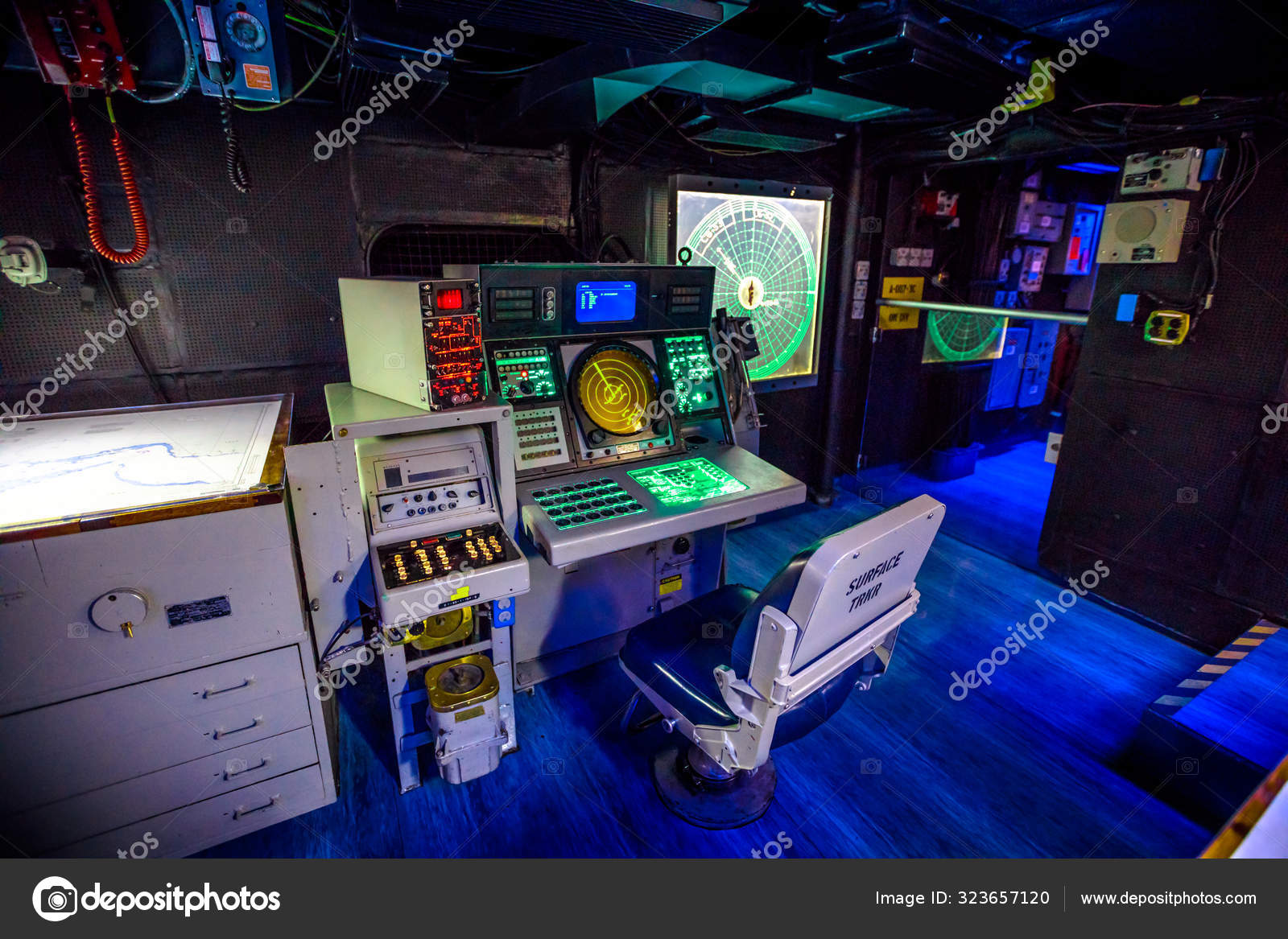 Midway Battleship operations room — Stock Editorial Photo