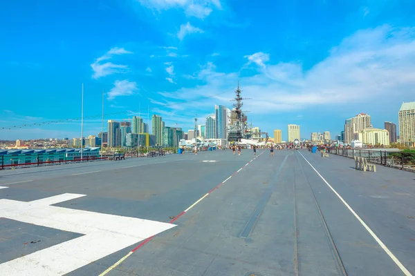 Flight deck of Midway aircraft carrier — Stock Photo, Image