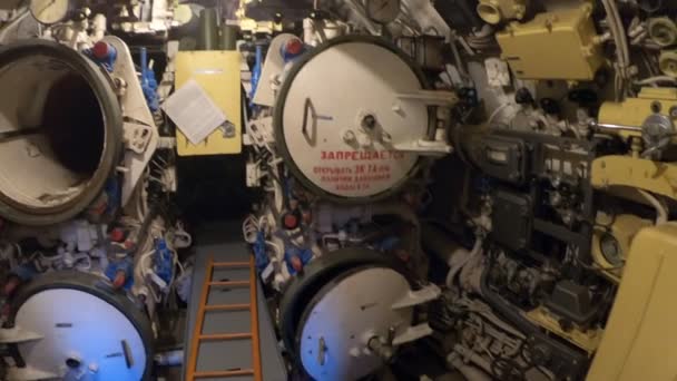 Gudang senjata torpedo bawah laut — Stok Video