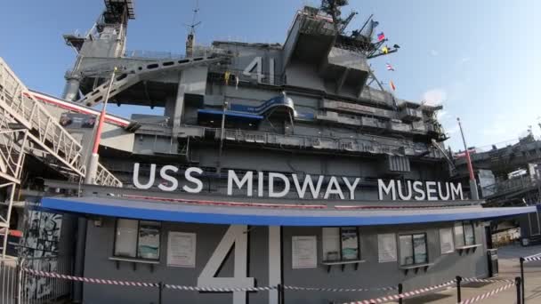 Midway Warship museum — Stock Video