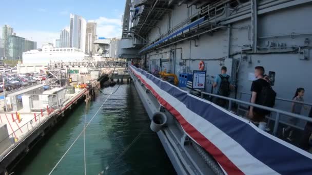 Uss Midway letecký pohled — Stock video