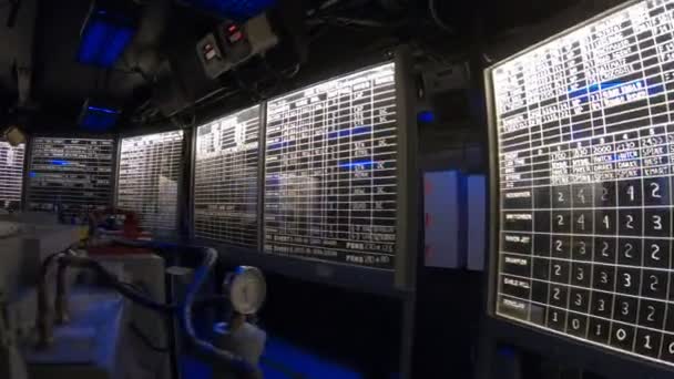 Midway Battleship Combat information center — Stock Video