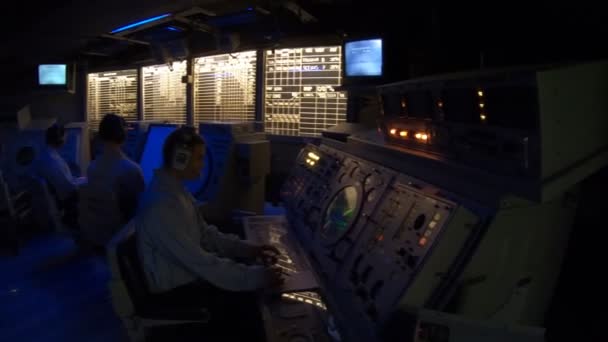 Uss Midway csatahajó háborús szoba — Stock videók