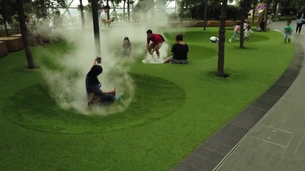 Foggy Bowls Jewel Sigapore — Vídeo de stock