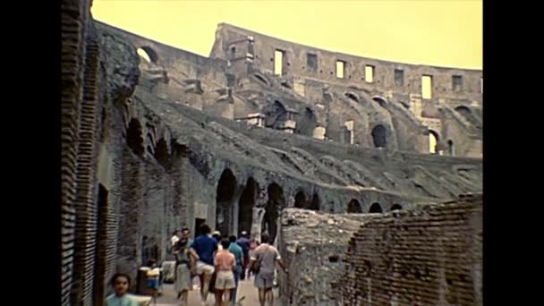 Coliseu dos anos 80 panorama interior — Vídeo de Stock