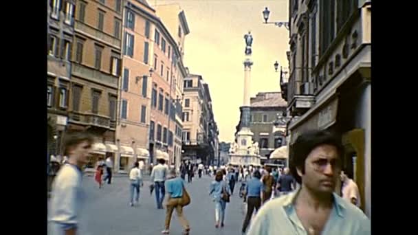 Roma'nın Piazza di Spagna meydanı — Stok video