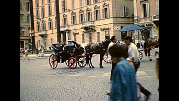 Pferdekutschen aus den 1980er Jahren — Stockvideo