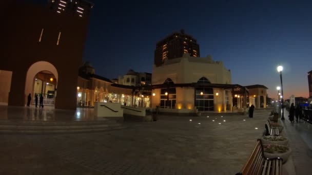 阿拉伯波尔图天际线日落 — 图库视频影像
