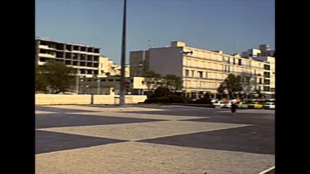 Praça da cidade de Tel Aviv na década de 1970 — Vídeo de Stock