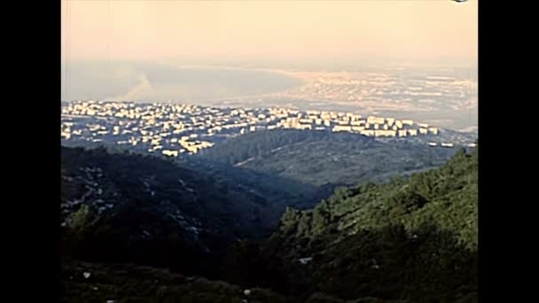 Panorama della città di Haifa negli anni '70 — Video Stock