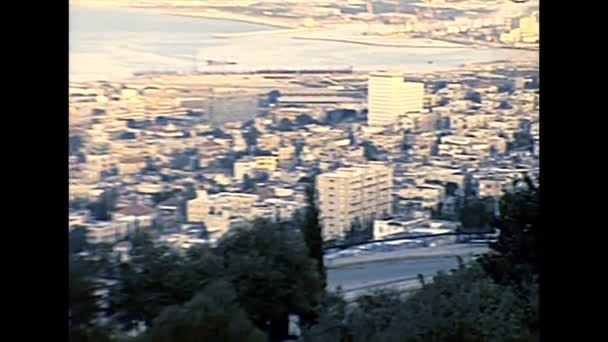 Haifa Shrine of the Bab az 1970-es években — Stock videók