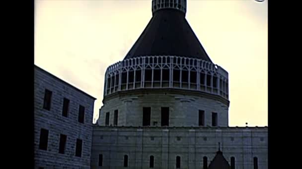 Basilica of the Annunciation in 1970s — Stock Video