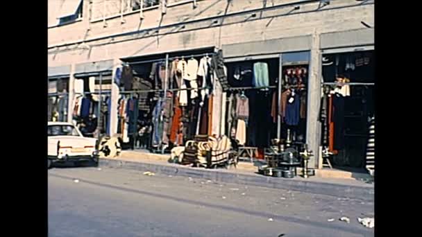 Haifa-stadt israel in den 1970er jahren — Stockvideo