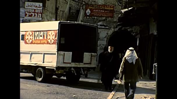 1970 'lerde akre kasaba sokakları — Stok video
