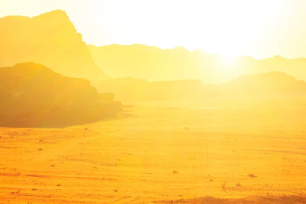 Wadi Rum Desert sunset — Stock Photo, Image