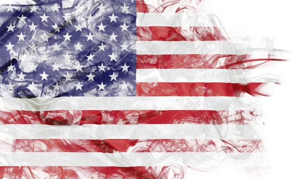 Bandiera fumogena degli Stati Uniti — Foto Stock