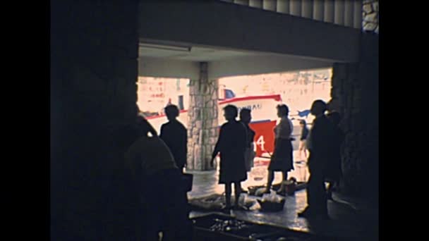 1970年代的盘尼索拉鱼市场 — 图库视频影像