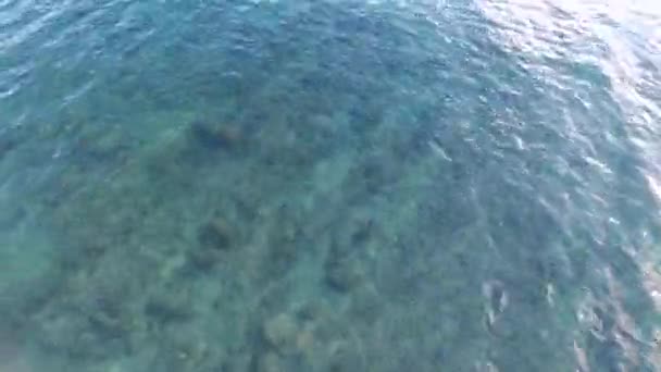 Antenn syn på havsutsikt bakgrund — Stockvideo