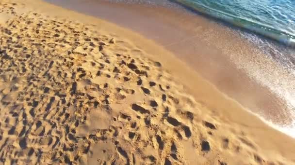 Vista aérea del fondo de la playa — Vídeo de stock