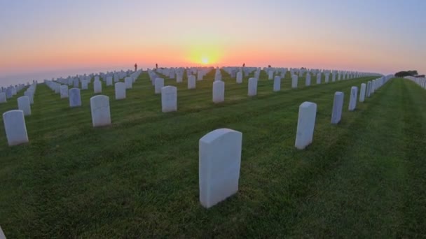 アメリカ戦争の墓地 — ストック動画