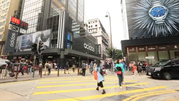 Hong Kong Adidas winkel — Stockvideo