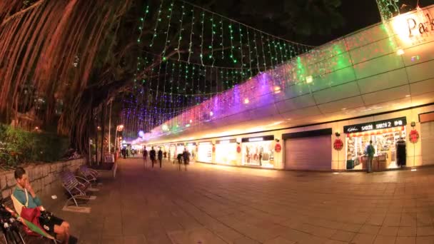 Noche LAPSE TIEMPO en Hong Kong — Vídeos de Stock