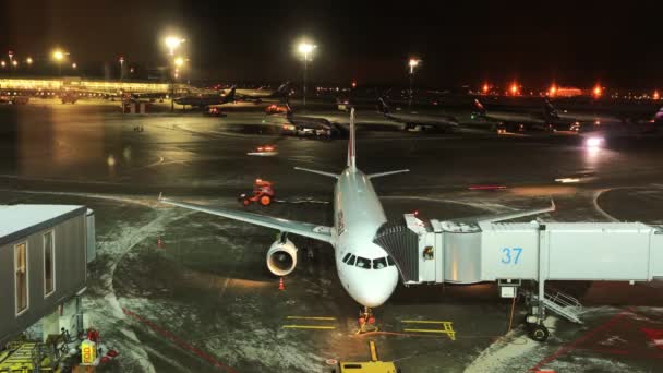 Αεροσκάφη Aeroflot Airlines από το αεροδρόμιο της Μόσχας Time-Lapse — Αρχείο Βίντεο