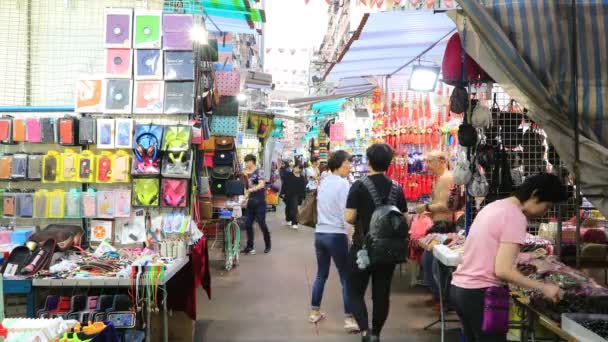 Rua do mercado de Hong Kong — Vídeo de Stock