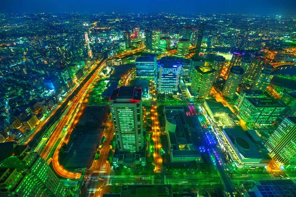 Yokohama skyline noche — Foto de Stock