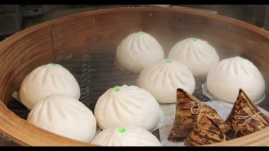 Asian steaming dumplings