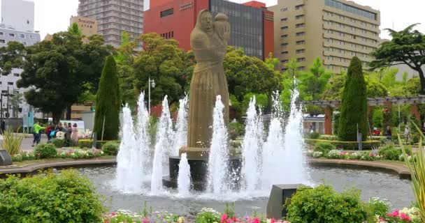 Yamashita Park staty Yokohama — Stockvideo