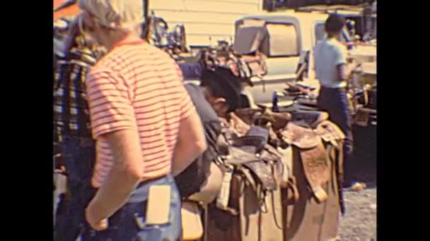 Mercado Lancaster Amish na década de 1970 — Vídeo de Stock
