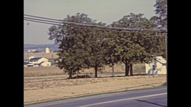 Amish country in 1970s — Stock Video