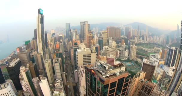 Hong Kong gökdelenleri — Stok video