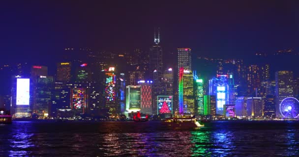 Hong Kong spettacolo di luci — Video Stock