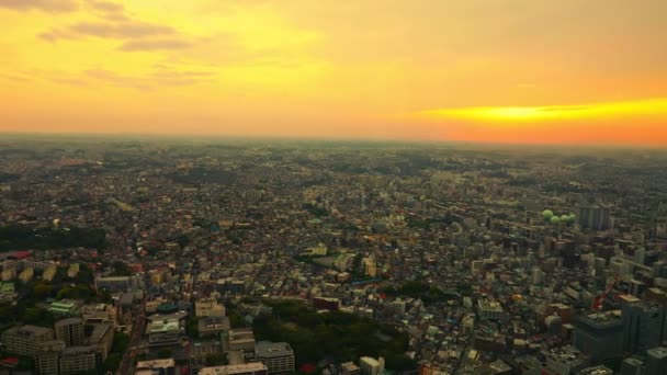 Yokohama Panorama při západu slunce — Stock video