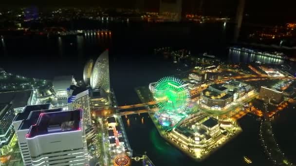 港の横浜夜景 — ストック動画