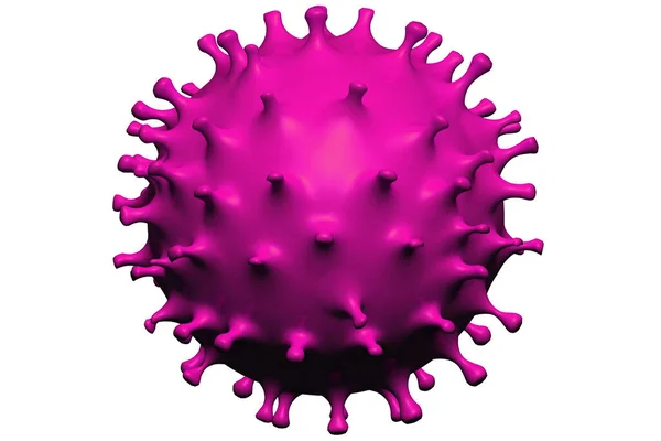 Cellule du virus du coronavirus 3d isolée — Photo