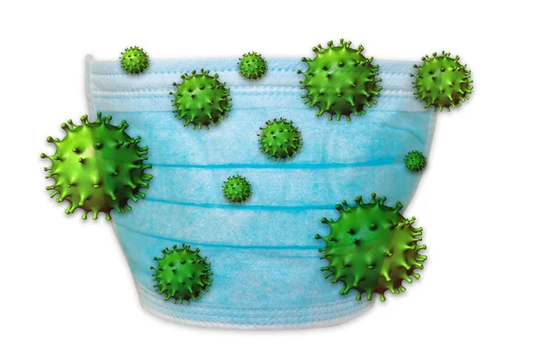 Blue disposable face mask against Coronavirus — Stock Photo, Image