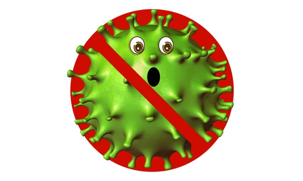 Ковід-19 ознака коронавірусу STOP — стокове фото