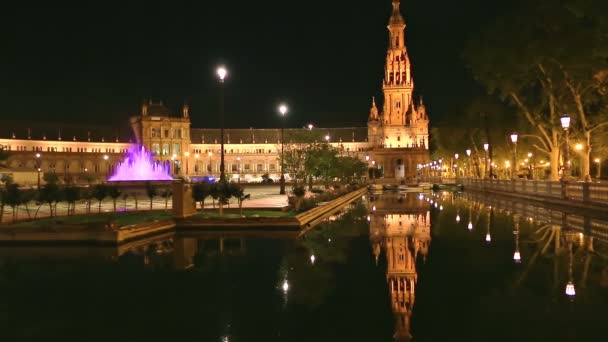 Spanischer Platz in Sevilla — Stockvideo