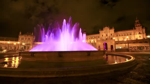 Fontána Plaza de Espana — Stock video