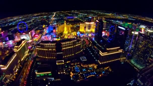 Las vegas por noite — Vídeo de Stock