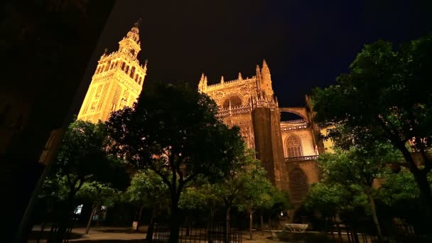 Catedral de Sevilla y Girarda — Vídeo de stock