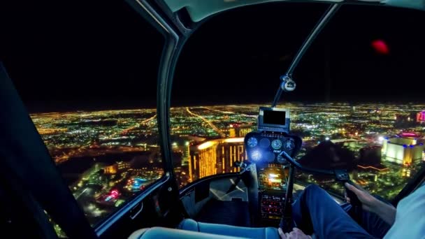 Voo panorâmico na cidade de Las Vegas — Vídeo de Stock