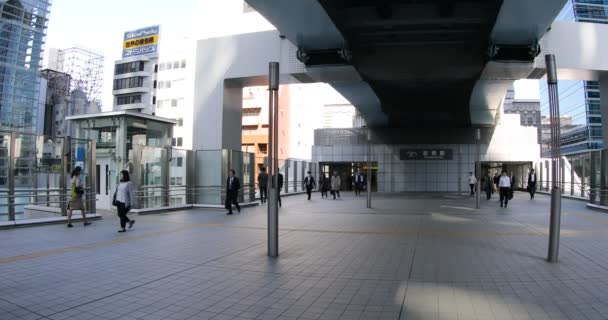 Επιχειρηματίες Σταθμός Σιμπάσι Τόκιο — Αρχείο Βίντεο