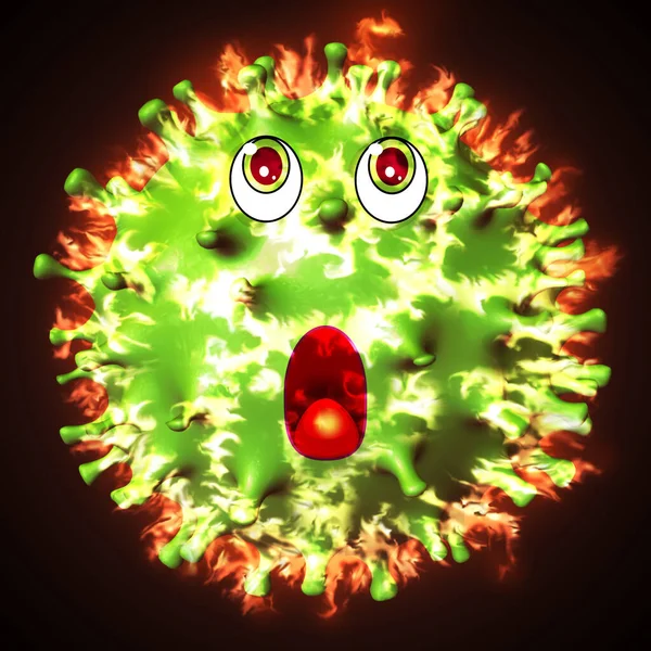 Covid-19 coronavirus on fire — Stock Photo, Image