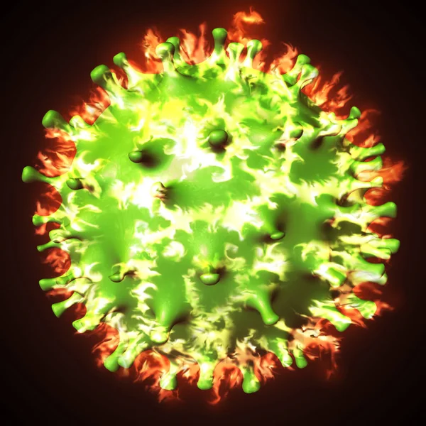 Covid-19 coronavirus en llamas — Foto de Stock