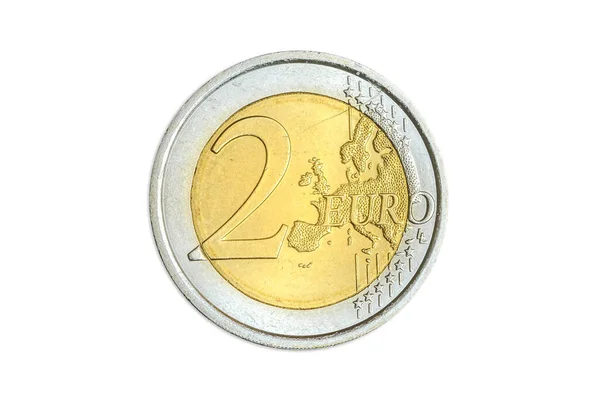 Moneda de dos euros aislada —  Fotos de Stock